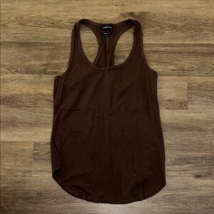 Carbon38 Women's Chocolate Brown Racerback Tank size medium